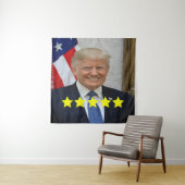 President Donald Trump Goedkeuringsbeoordeling Wandkleed (In situ)