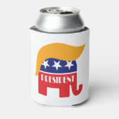 President Donald Trump - GOP Elephant Hair Blikjeskoeler (Blikje Achterkant)