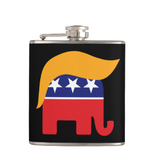 President Donald Trump GOP Olifant Haar Heupfles