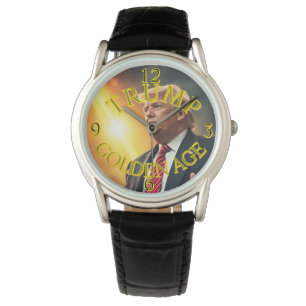 PRESIDENT DONALD TRUMP GOUDEN EEUW HORLOGE