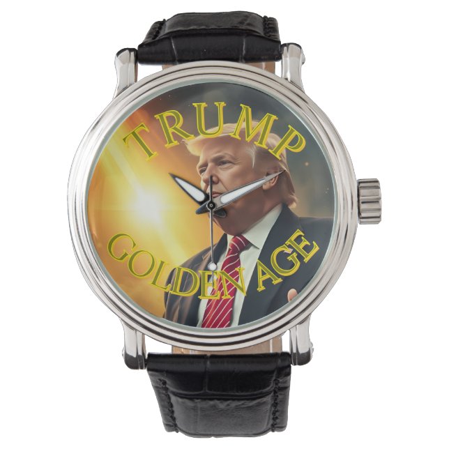 PRESIDENT DONALD TRUMP GOUDEN EEUW HORLOGE (Voorkant)