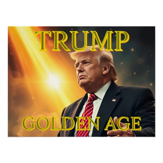 PRESIDENT DONALD TRUMP GOUDEN TIJDPERK PERFECT POSTER (Voorkant)