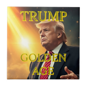 PRESIDENT DONALD TRUMP GOUDEN TIJDPERK TEGELTJE