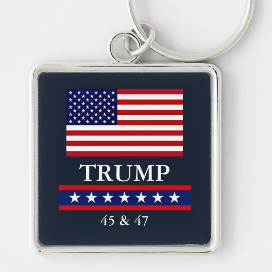 PRESIDENT DONALD TRUMP GROTE SLEUTELRING SLEUTELHANGER (Voorkant)
