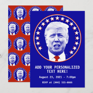 President Donald Trump in Blauw Kaart