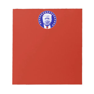 President Donald Trump in Blauw Notitieblok