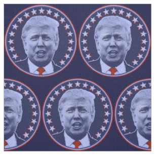 President Donald Trump in Blauw Stof