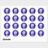 President Donald Trump in Blue Ronde Sticker (Vel)