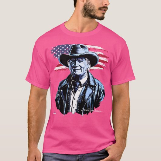 President Donald Trump in Cowboy L T-shirt (Voorkant)