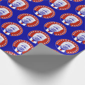 President Donald Trump in het rood Cadeaupapier (Hoek)