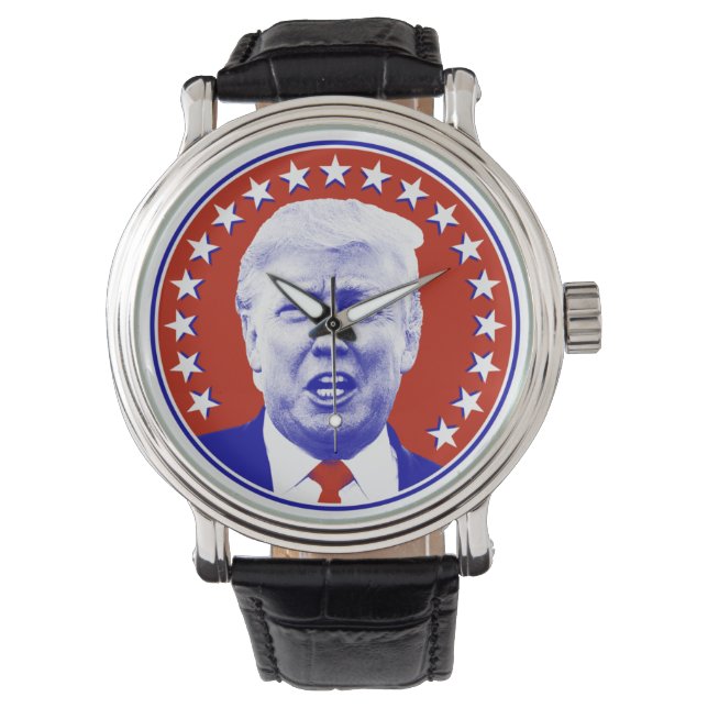President Donald Trump in het rood Horloge (Voorkant)