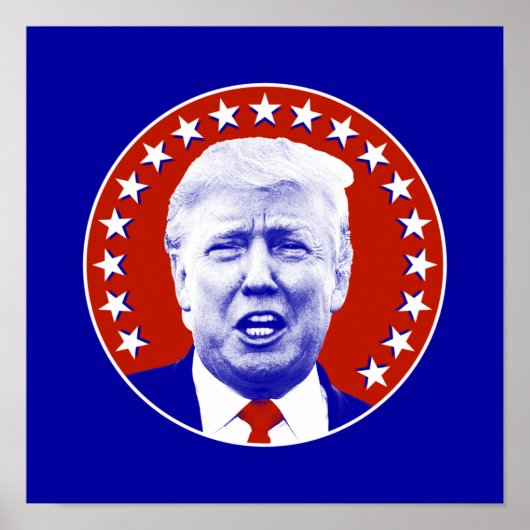 President Donald Trump in het rood Poster (Voorkant)