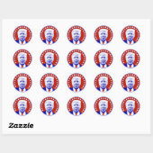 President Donald Trump in het rood Ronde Sticker (Vel)