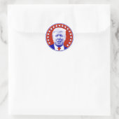 President Donald Trump in het rood Ronde Sticker (Tas)