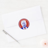 President Donald Trump in het rood Ronde Sticker (Envelop)