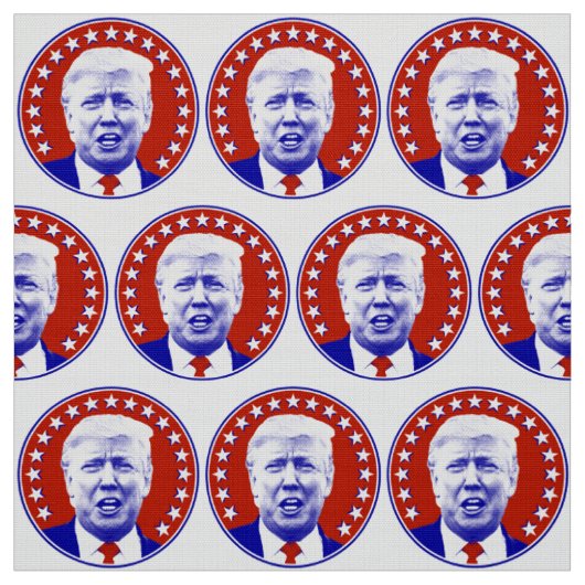 President Donald Trump in het rood Stof (Swatch)