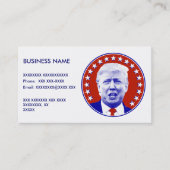 President Donald Trump in het rood Visitekaartje (Voorkant)