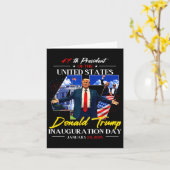 President Donald Trump Inauguratie Dag 2025 47e Kaart (Gele Bloem)