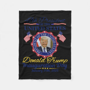 President Donald Trump Inauguratie Dag 2025 Fleece Deken
