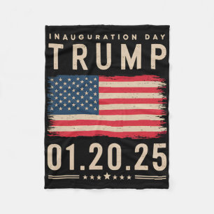 President Donald Trump Inauguratie Dag 2025 Memor Fleece Deken