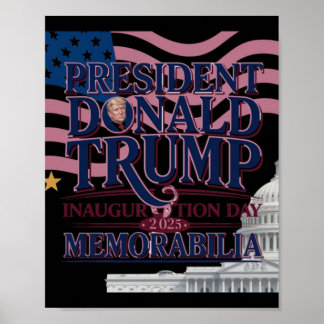 President Donald Trump Inauguratie Dag 2025 Poster