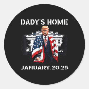 President Donald Trump Inauguratie Dag 2025 Ronde Sticker