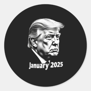 President Donald Trump Inauguratie Dag 2025 Ronde Sticker