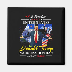President Donald Trump Inauguratiedag 2025 47e Magneet
