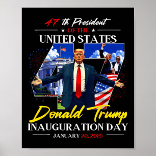 President Donald Trump Inauguratiedag 2025 47e Poster
