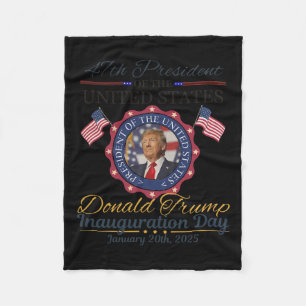 President Donald Trump Inauguratiedag 2025 5 Fleece Deken