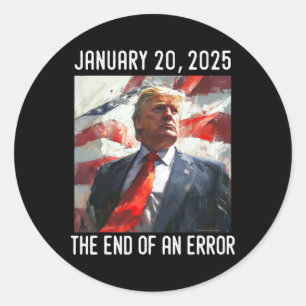 President Donald Trump Inauguratiedag 2025 Einde O Ronde Sticker