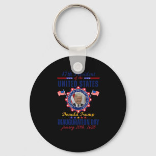 President Donald Trump inauguratiedag 2025 in de V Sleutelhanger