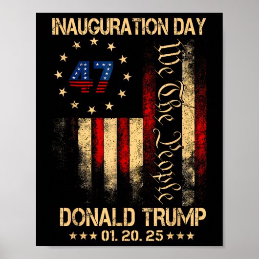 President Donald Trump Inauguratiedag 2025 Poster (Voorkant)