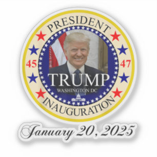 President Donald Trump Inauguratiedag 2025 Sticker
