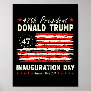 President Donald Trump Inauguratiedag 2025 Vinta Poster