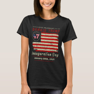 President Donald Trump Inauguratiedag 2025 Vinta T-shirt