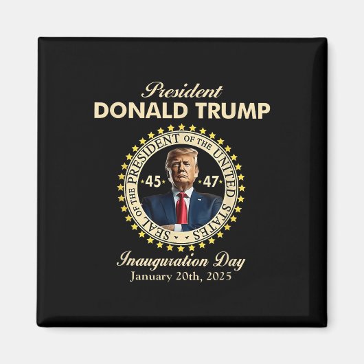 President Donald Trump Inauguratiedag 20 januari Magneet (Voorkant)