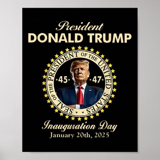 President Donald Trump Inauguratiedag 20 januari Poster (Voorkant)