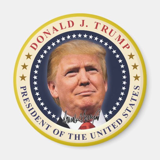 President Donald Trump Inauguration Day Souvenir Magneet (Voorkant)