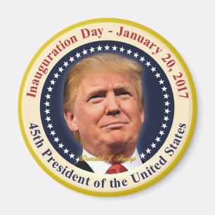 President Donald Trump Inauguration Day Souvenir Magneet