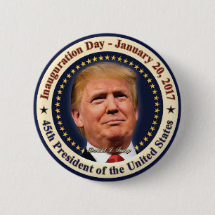 President Donald Trump Inauguration Day Souvenir Ronde Button 5,7 Cm