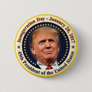 President Donald Trump Inauguration Day Souvenir Ronde Button 5,7 Cm