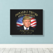 President Donald Trump Inauguration Herdenking Canvas Afdruk (Insitu (Houten vloer))