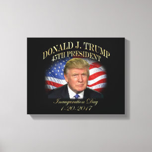 President Donald Trump Inauguration Herdenking Canvas Afdruk