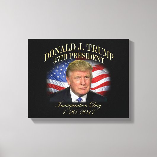 President Donald Trump Inauguration Herdenking Canvas Afdruk (Voorkant)