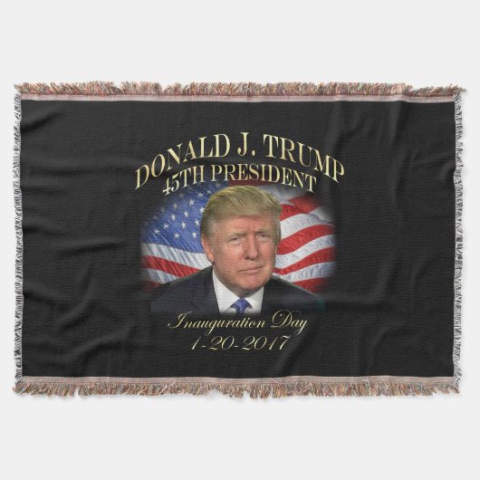 President Donald Trump Inauguration Herdenking Deken (Voorkant)