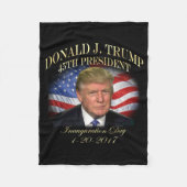 President Donald Trump Inauguration Herdenking Fleece Deken (Voorkant)