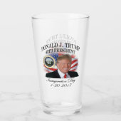 President Donald Trump Inauguration Herdenking Glas (Achterkant)