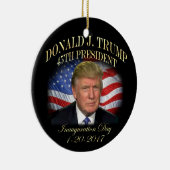 President Donald Trump Inauguration Herdenking Keramisch Ornament (Rechts)