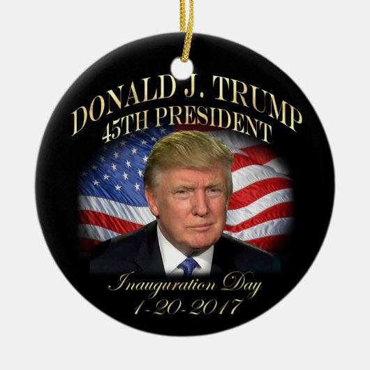 President Donald Trump Inauguration Herdenking Keramisch Ornament (Voorkant)